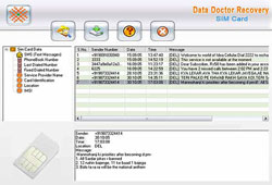 Sim card data recovery software screenshot