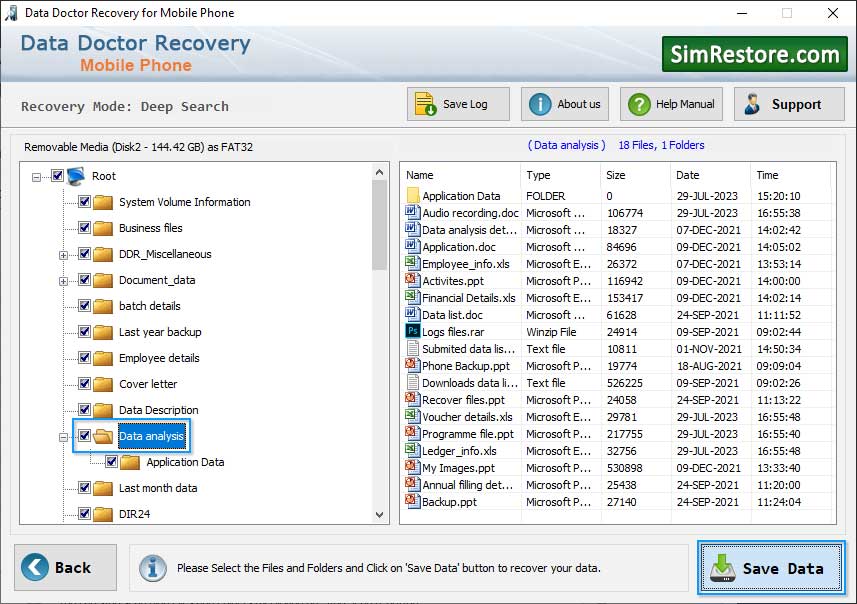 After Scanning result File View